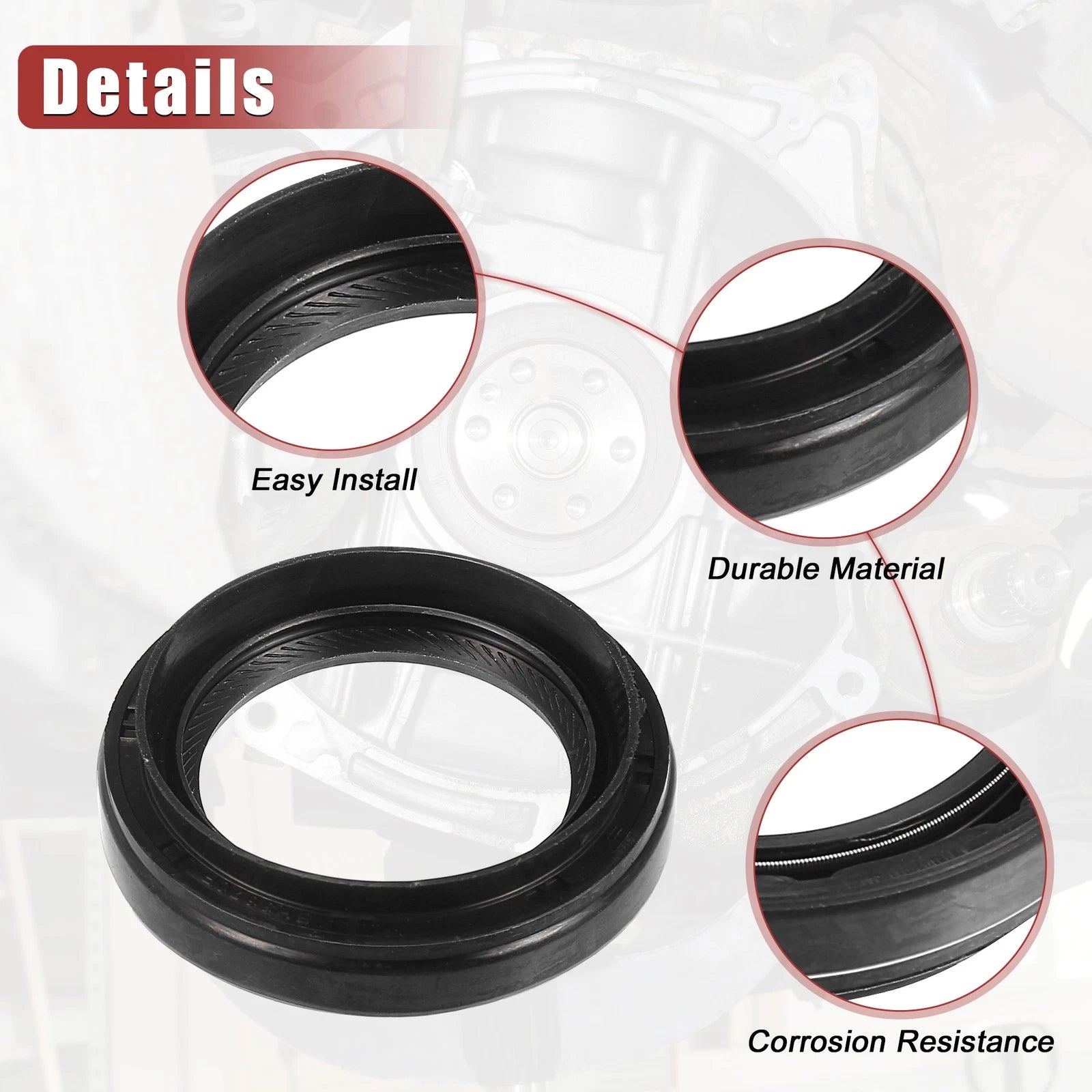 Crankshaft Oil Seal for Toyota 4Runner (1987–2009) Replacement Rubber