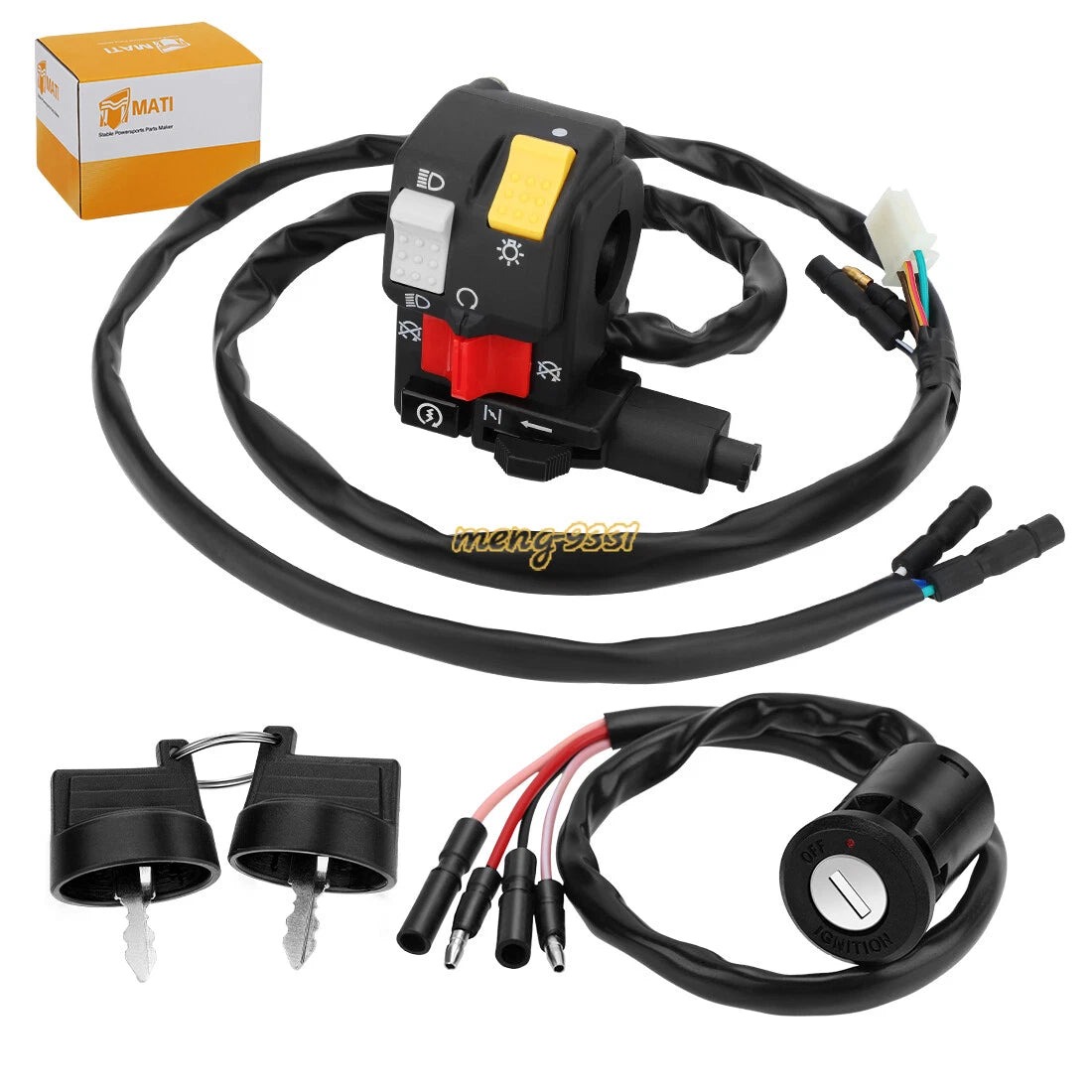 Handlebar Switch & Ignition Key Switch for Honda FourTrax 300 (1988–2000)