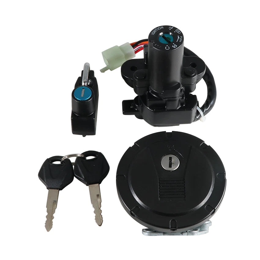 Ignition Key Switch Fuel Tank Cap Lock Set for Kawasaki KL110 KSR PRO (2013–2014)