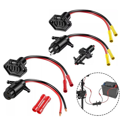 12V Trolling Motor Male Female Connector Kit with Secure Closure