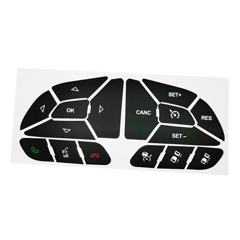 Steering Wheel Replacement Button Decal Sticker for Cherokee Commander