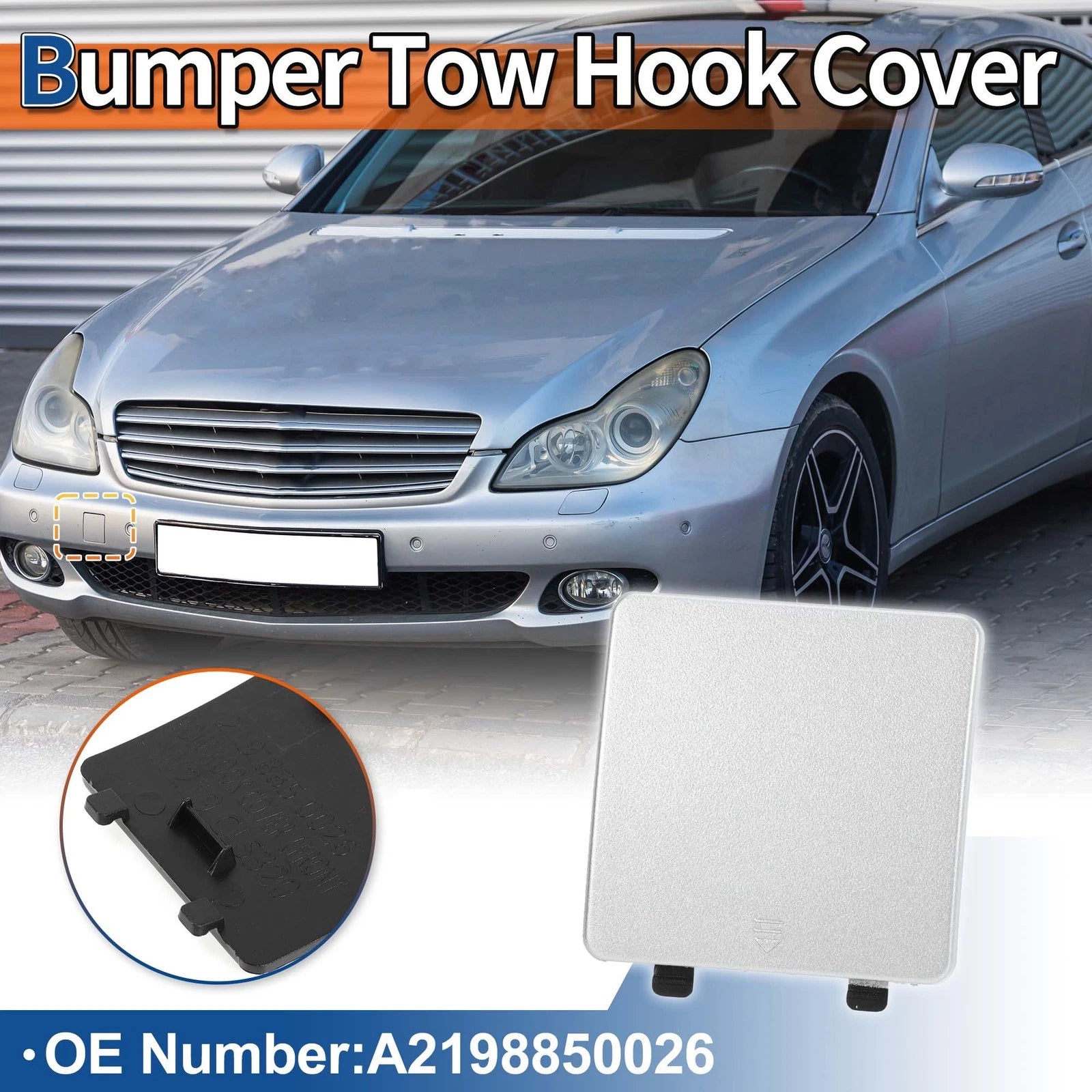 Front Tow Hook Cover Replacement for Mercedes-Benz CLS Class (2005–2011)