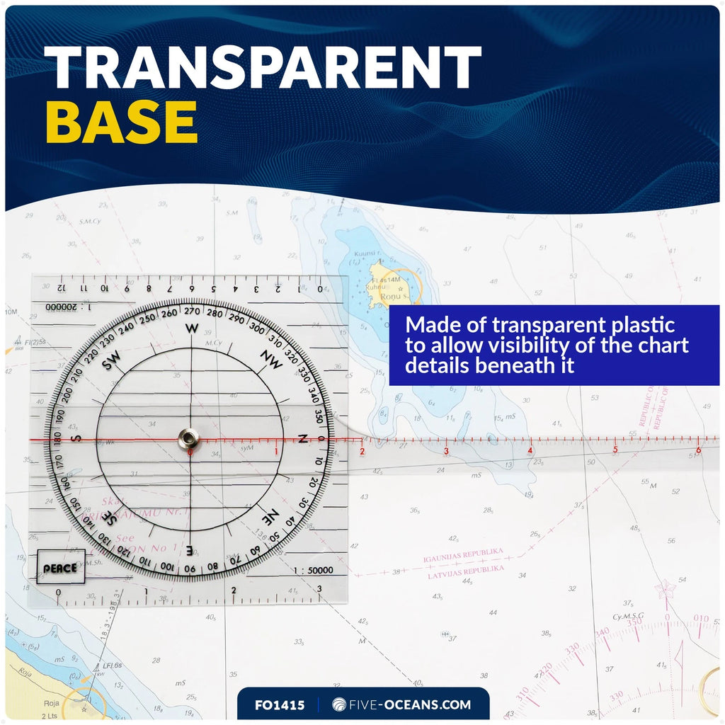 Chart Protractor for Five Oceans Navigation FO1415