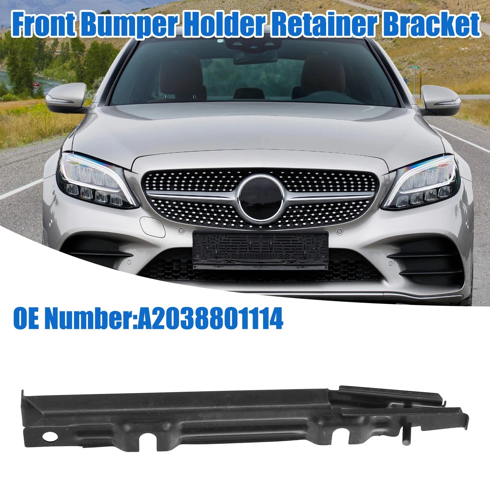Front Left Upper Bumper Cover Inner Support Bracket for Mercedes-Benz CLK63 (2007–2015)