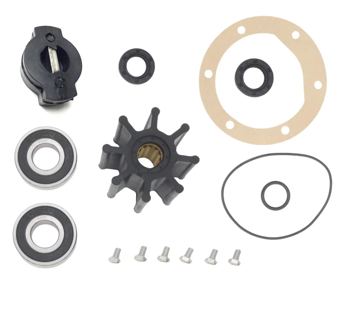 Sea Water Pump Repair Kit with Coupler for Volvo Penta (3583115, 10-24524-02)