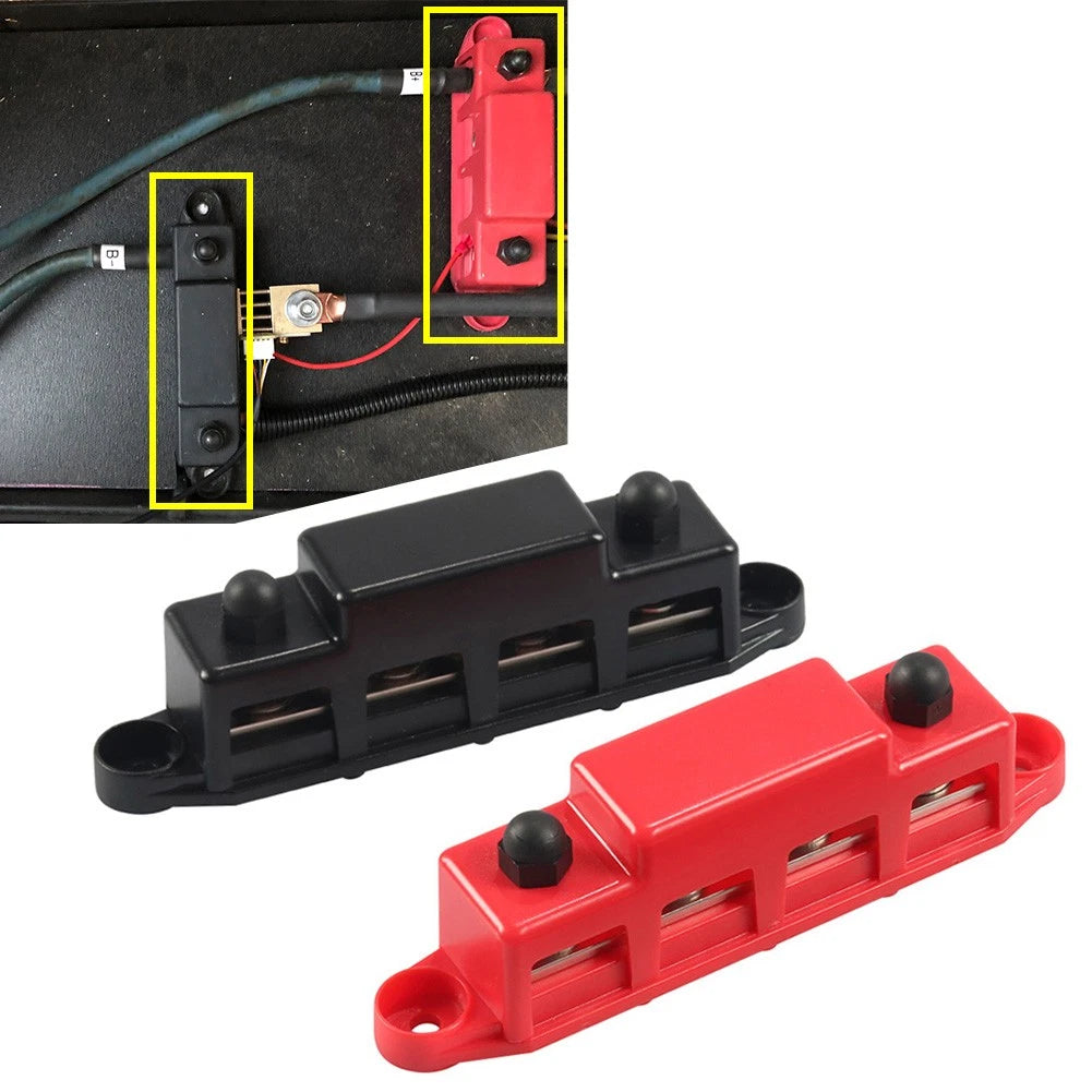 4 Stud Power Distribution Block for Boat RV Truck Camper (5/16")
