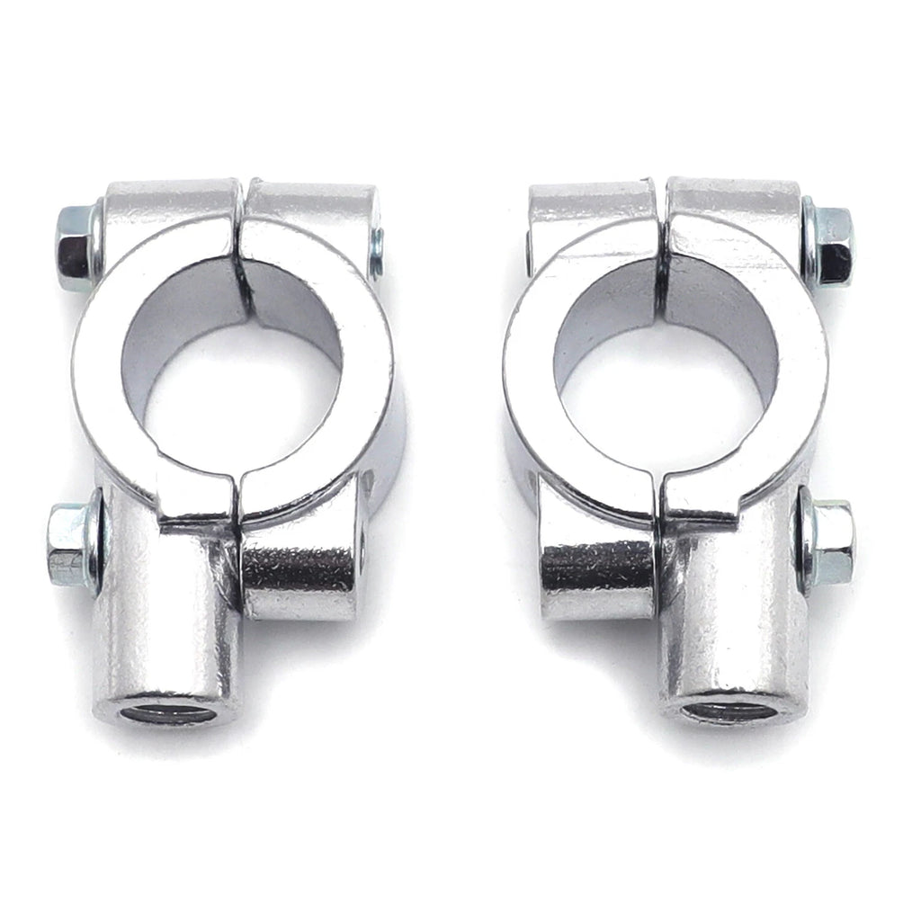 8MM Chrome Handlebar Mirror Thread Mount Clamp for Motorcycle
