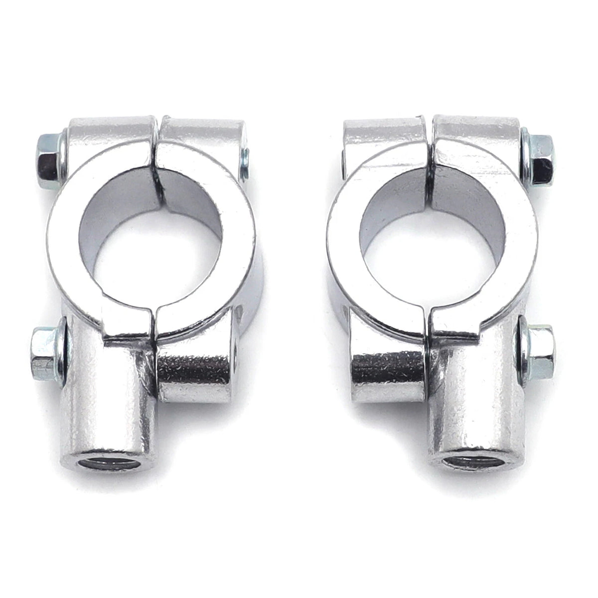 8MM Chrome Handlebar Mirror Thread Mount Clamp for Motorcycle
