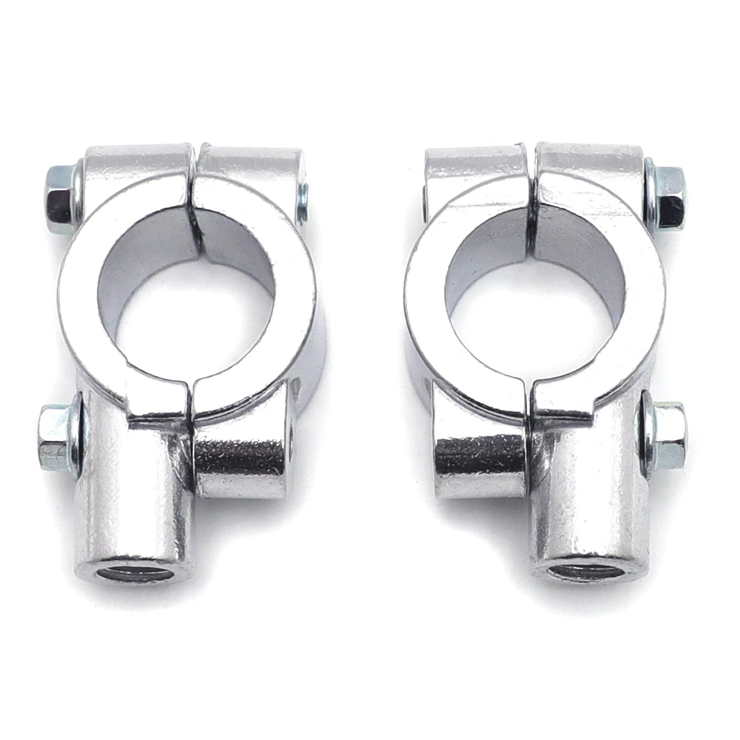 8MM Chrome Handlebar Mirror Thread Mount Clamp for Motorcycle