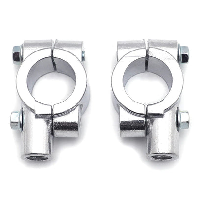 8MM Chrome Handlebar Mirror Thread Mount Clamp for Motorcycle