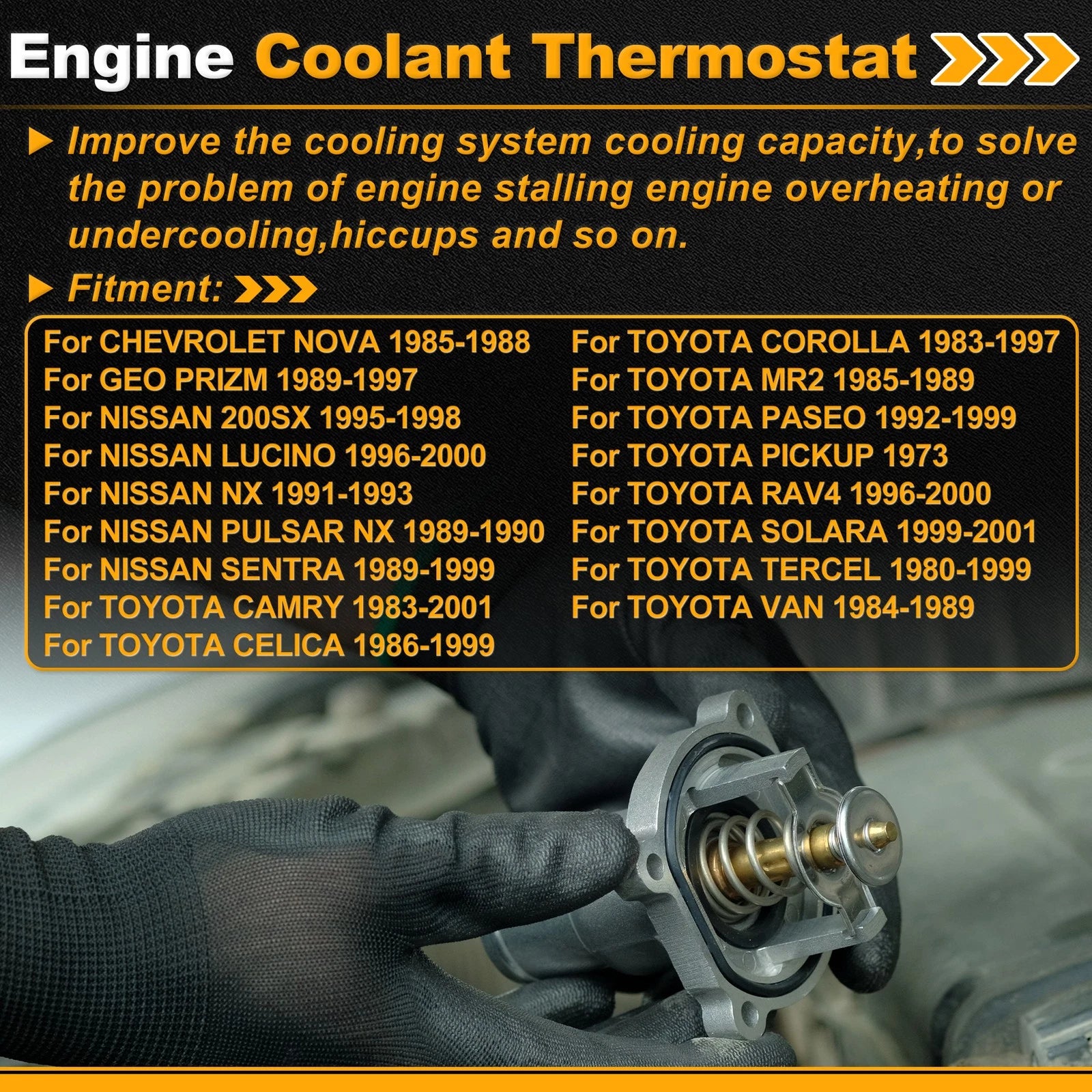 Engine Coolant Thermostat Replacement for Chevrolet Nova 1985–1988