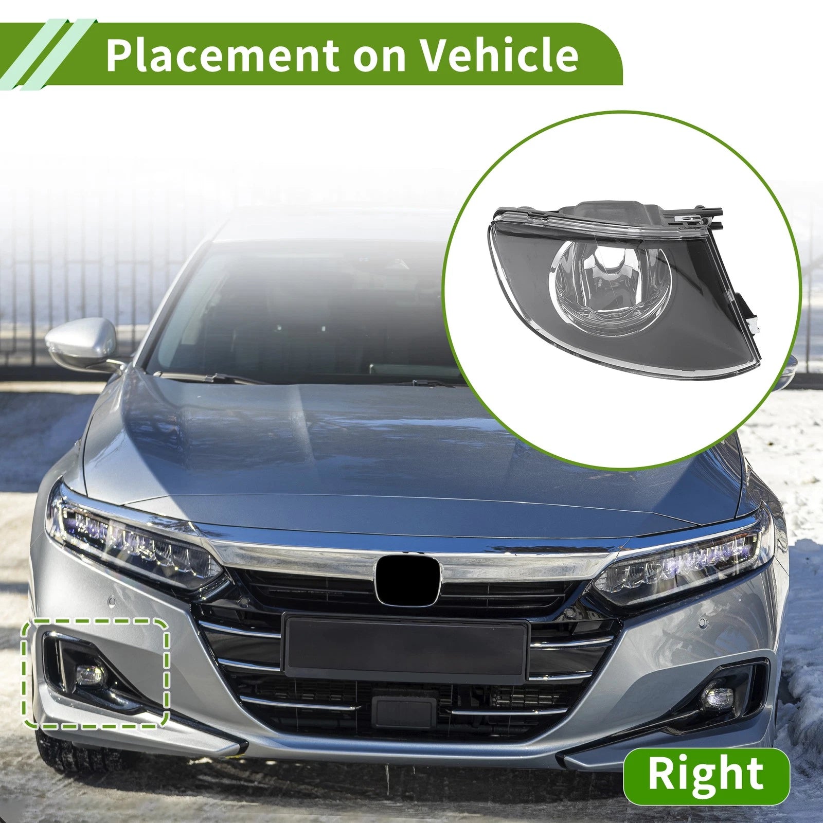 Right Fog Light Grill Replacement for BMW 3 Series (2007–2011)
