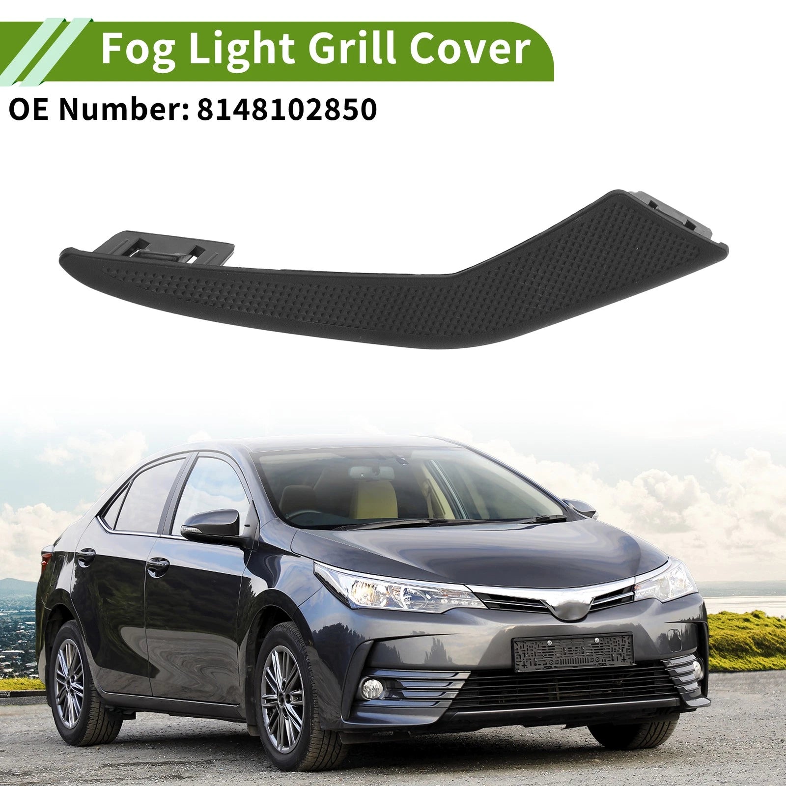 Front Right Fog Light Grill Replacement for Toyota Corolla (2019–2021)