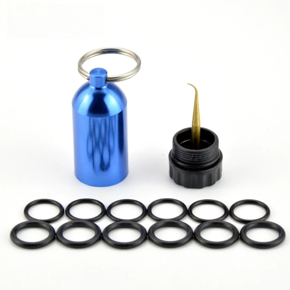 Mini Diving Cylinder Valve Storage Bottle with Rubber O-Ring