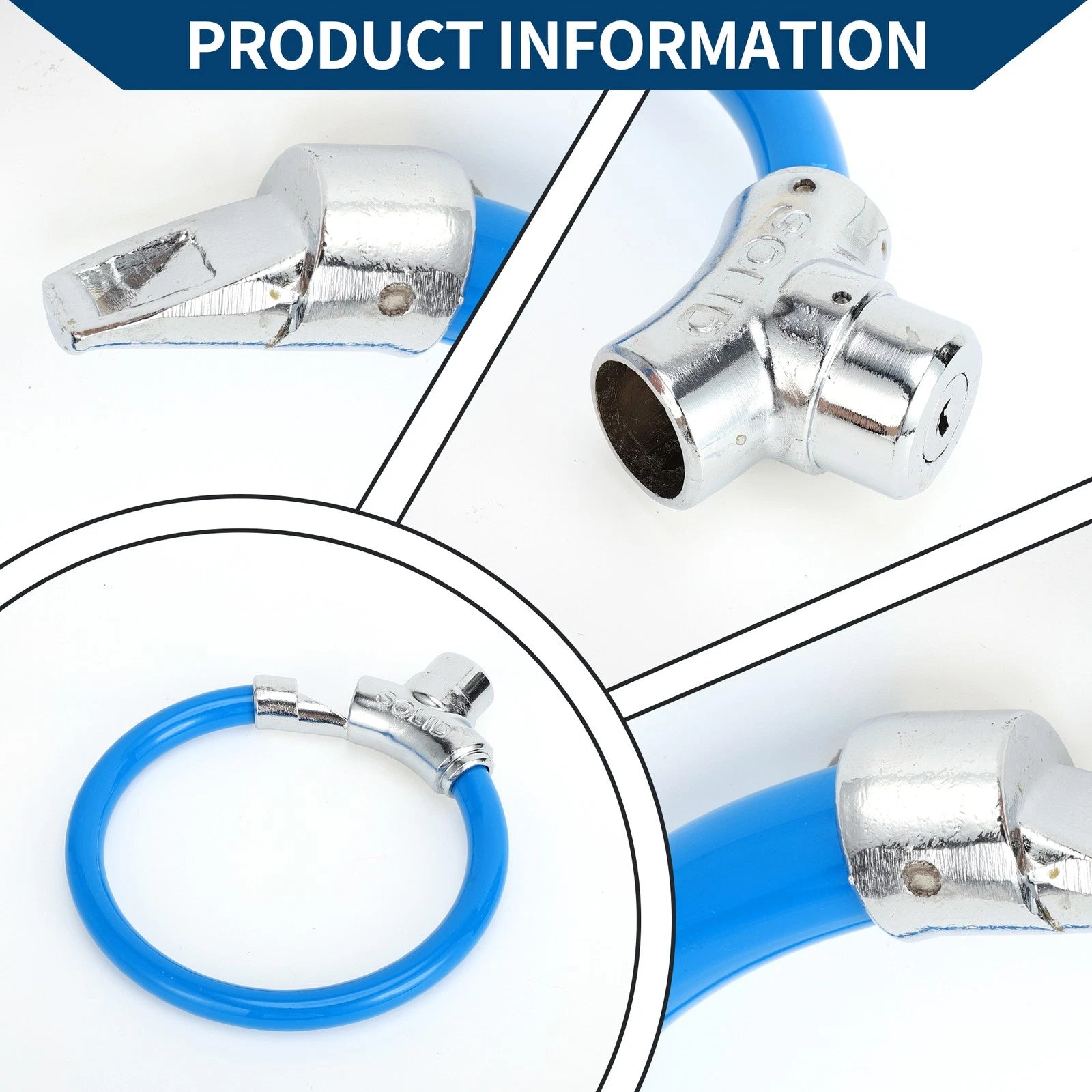 Portable Bike Lock Ring Cable 46cm Anti Theft for Bicycle (Universal)