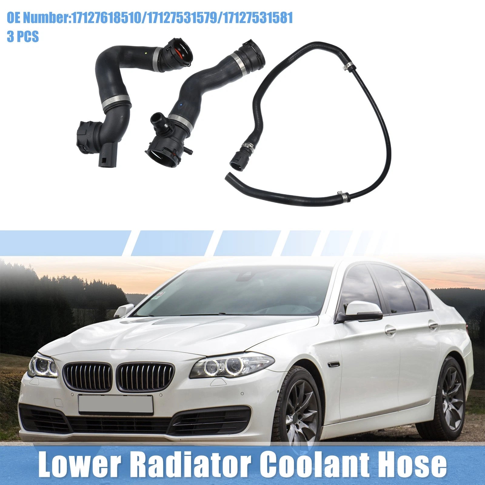 Radiator Coolant Hose Kit Replacement for BMW 325i (2006–2006)