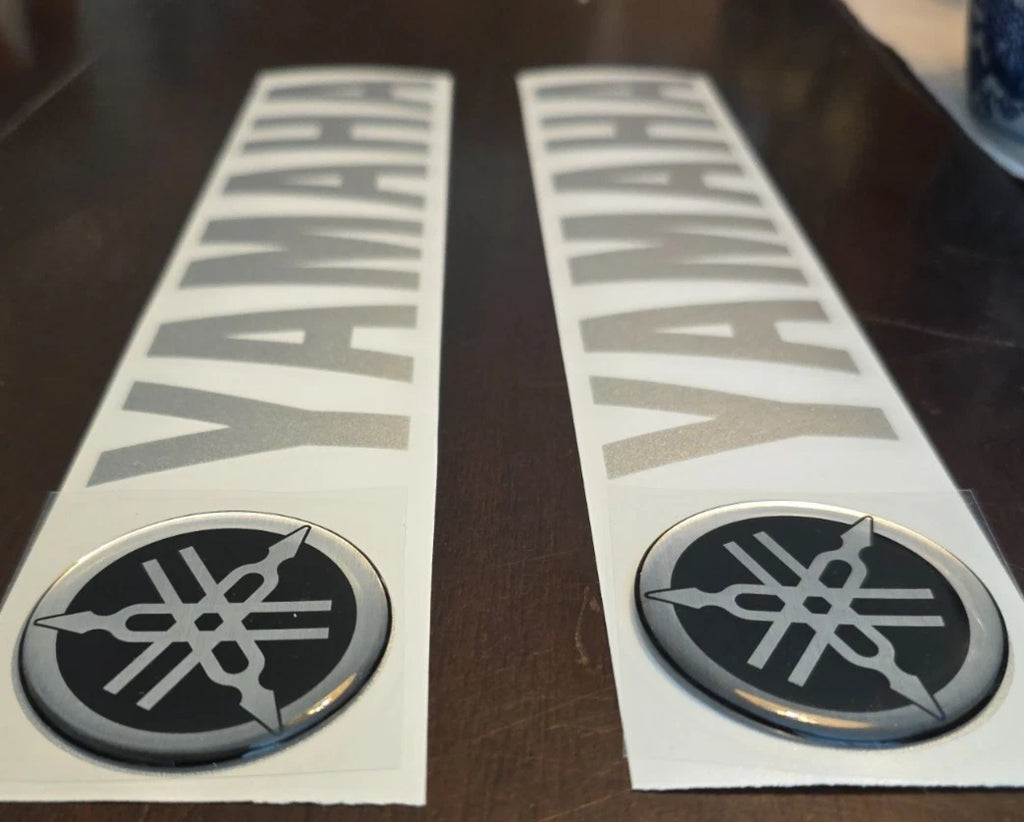 Pair of Yamaha 3D OEM Fender Decals for VX110 (2002–2009)