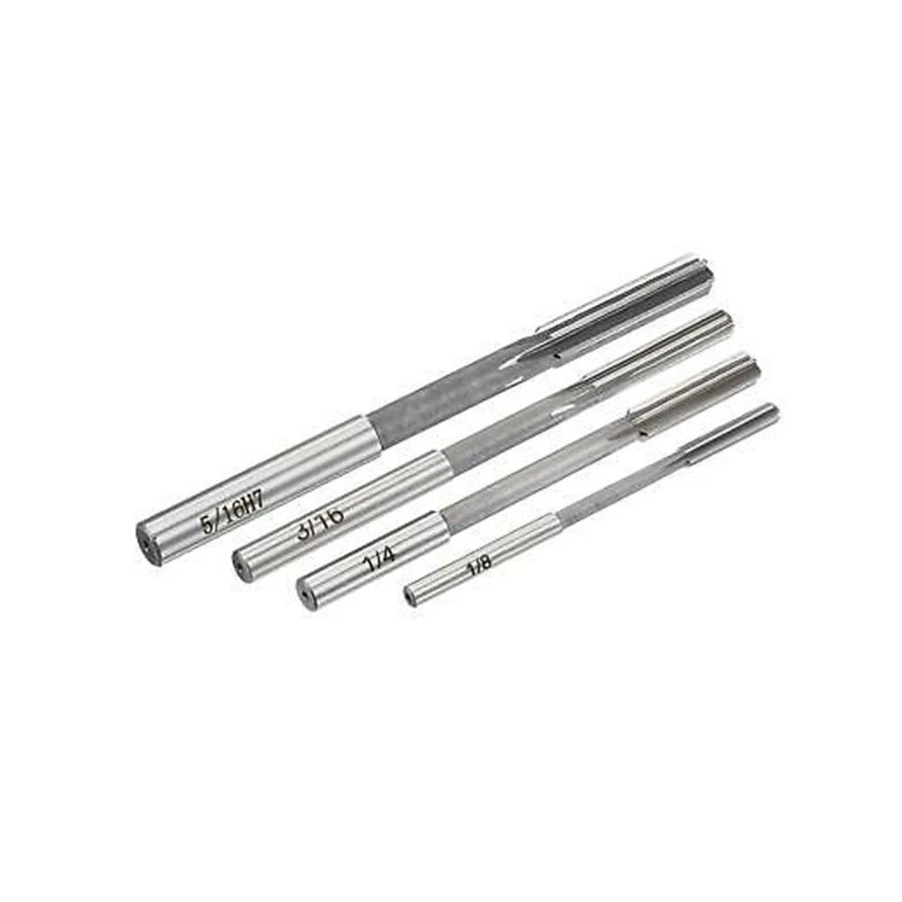 4 Pieces Machine Reamer Set H7 HSS 1/8 3/16 1/4 5/16 Inch