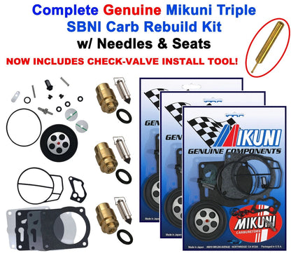 Mikuni Triple Carb Rebuild Kit & Needle Seat for Yamaha GP 1200R (1996–2001)