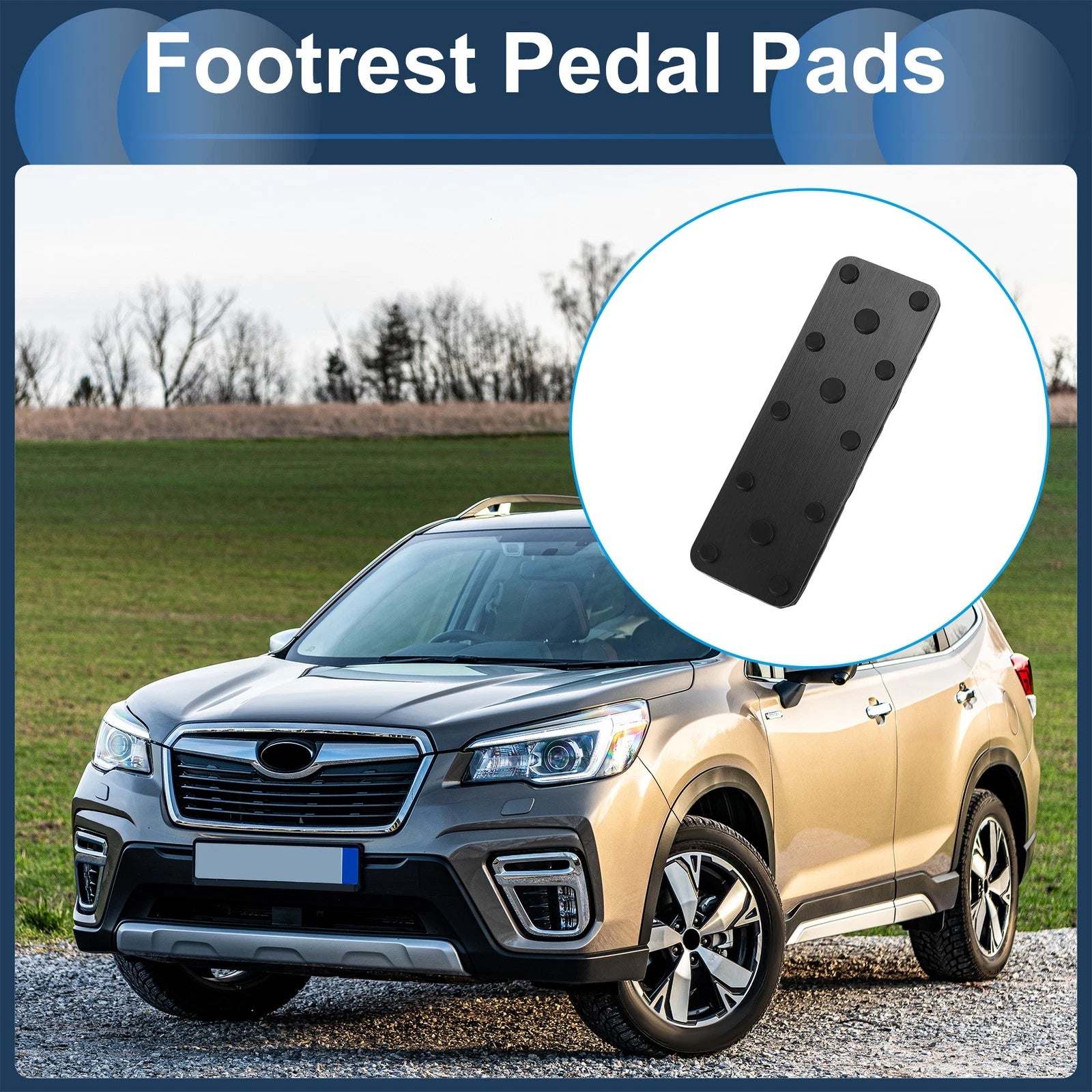 Footrest Pedals Cover Replacement for Subaru Forester (2003–2005) Aluminum