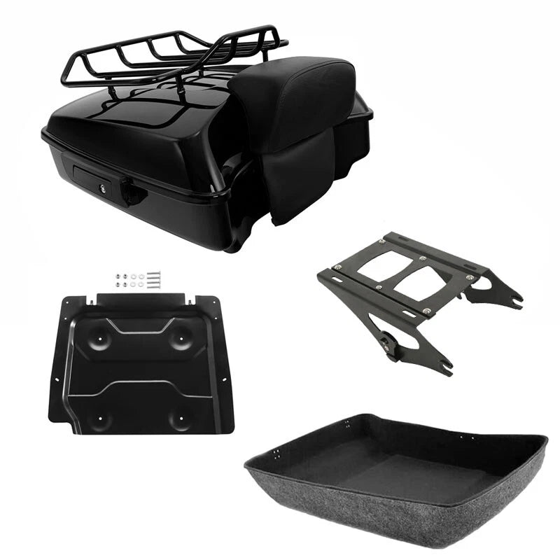 Chopped Trunk Backrest Mount Rack Plate for Harley CVO Road Glide (2014–2026)