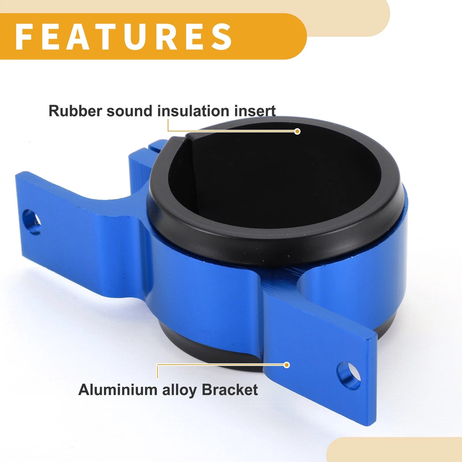 Fuel Filter Mounting Bracket for Universal Applications (58mm) - Aluminum Blue