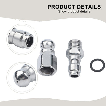7-Jet Drain Jetter Nozzle for 14 Inch Pressure Washer Hose (5000 PSI)