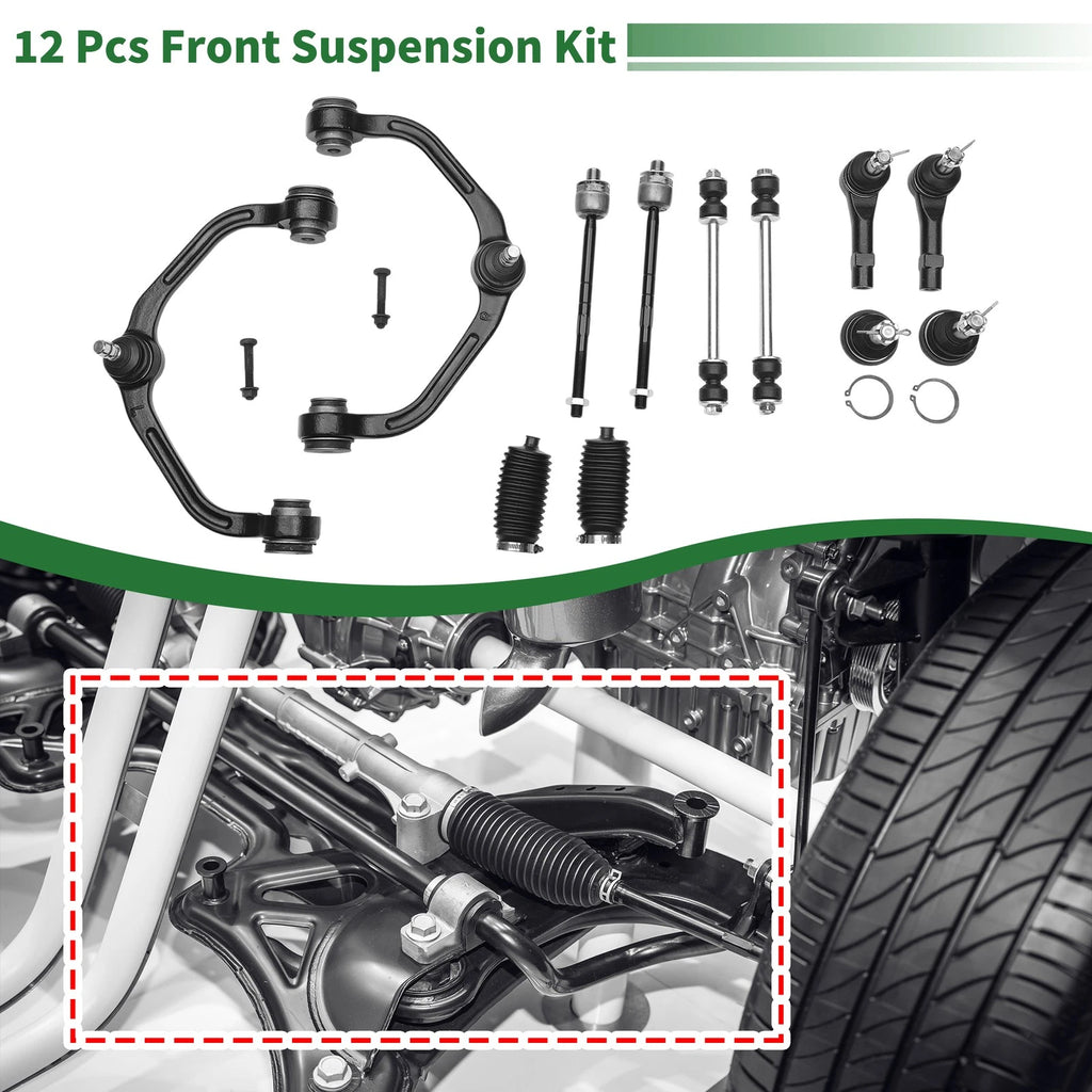 12 Pcs Front Upper Control Arms Replacement for Ford Ranger 2WD (1998–2011)