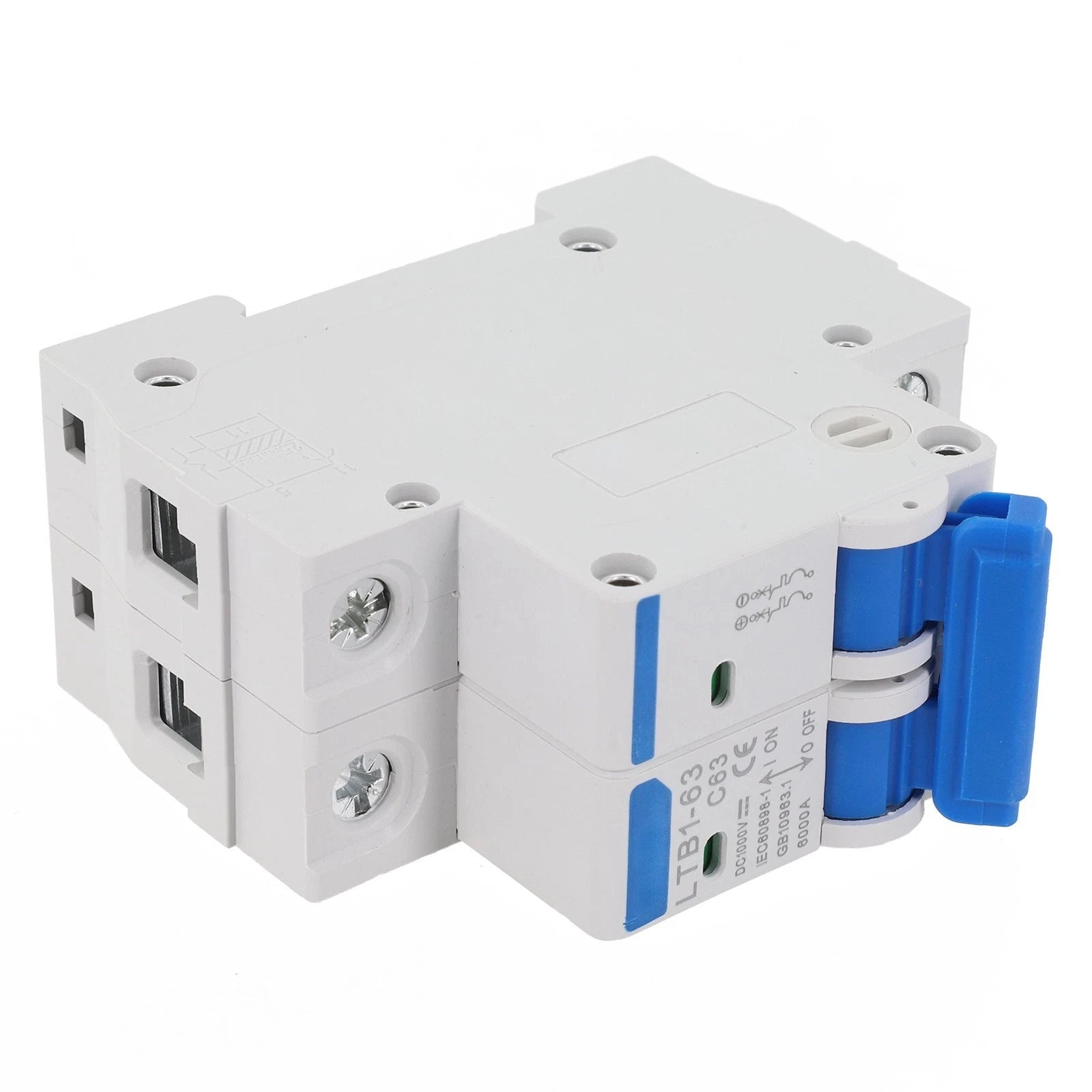 2 Pole 63A DC Circuit Breaker for Solar PV Disconnect Switch (1000V)