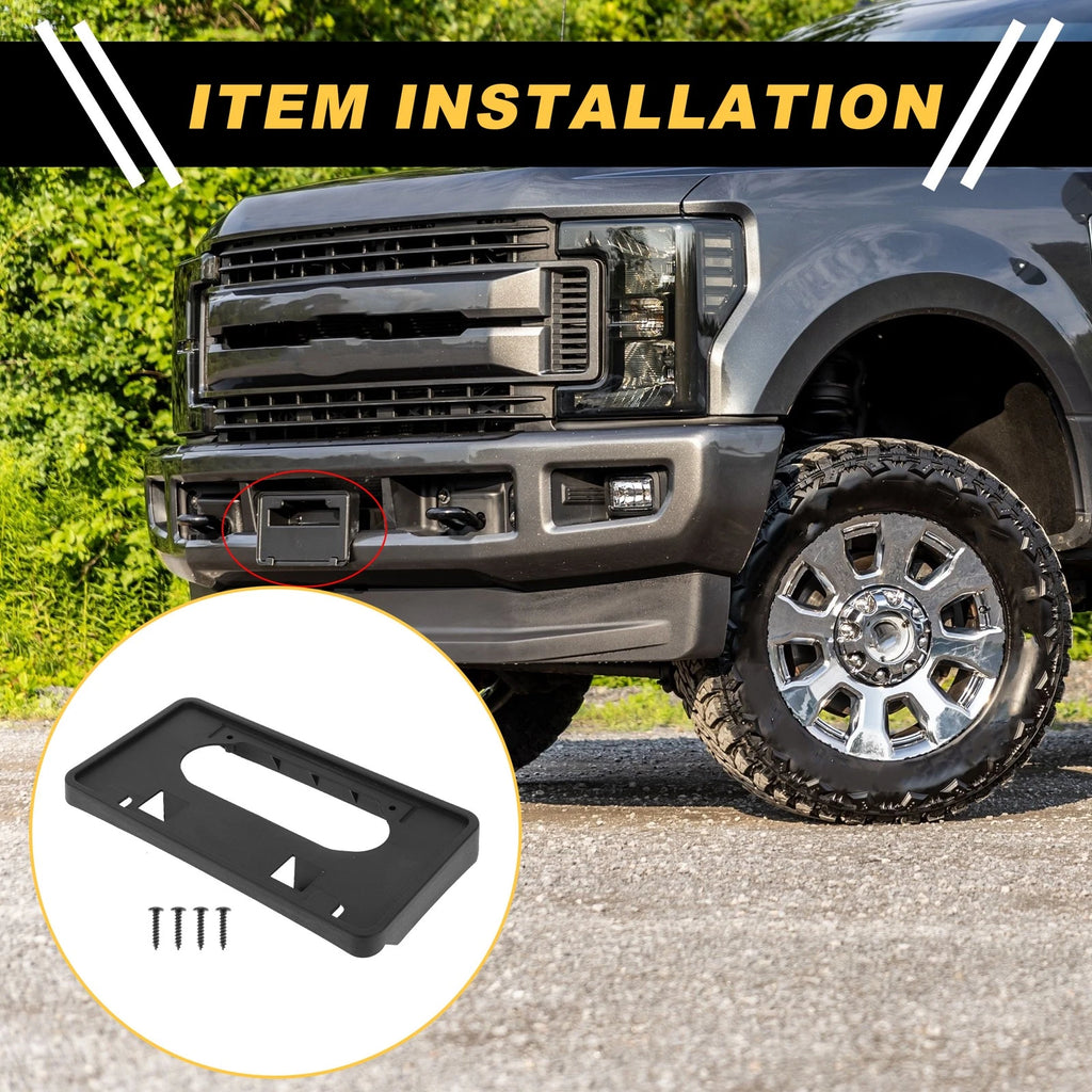 Front Bumper License Plate Bracket Holder Replacement for Ford F-150 (2009–2014)