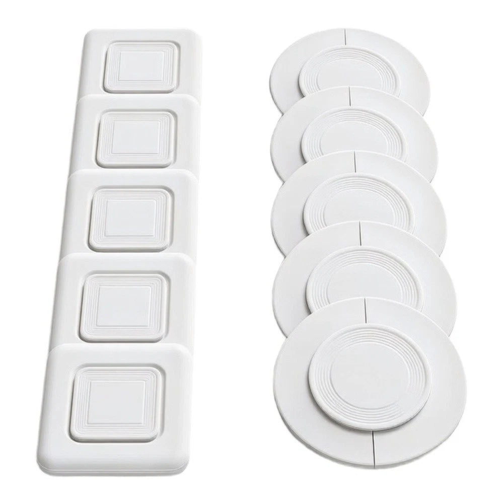 Set of 2 Air Conditioner Decorative Cover Plates Waterproof ABS White