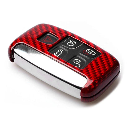 Car Remote Key Case Fob Shell Cover for Land Rover Jaguar (Red, ABS)