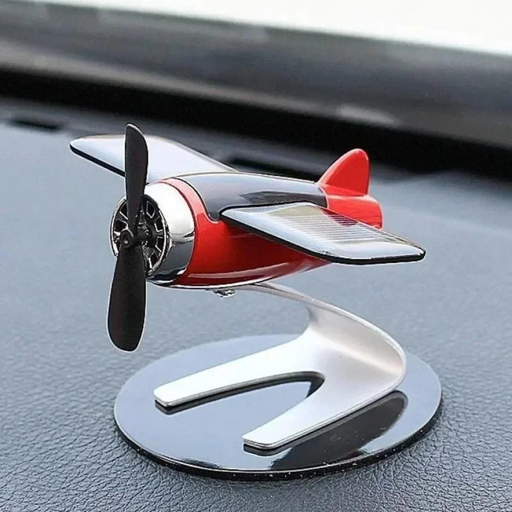 Portable Solar Airplane Ornament for Easy Repositioning