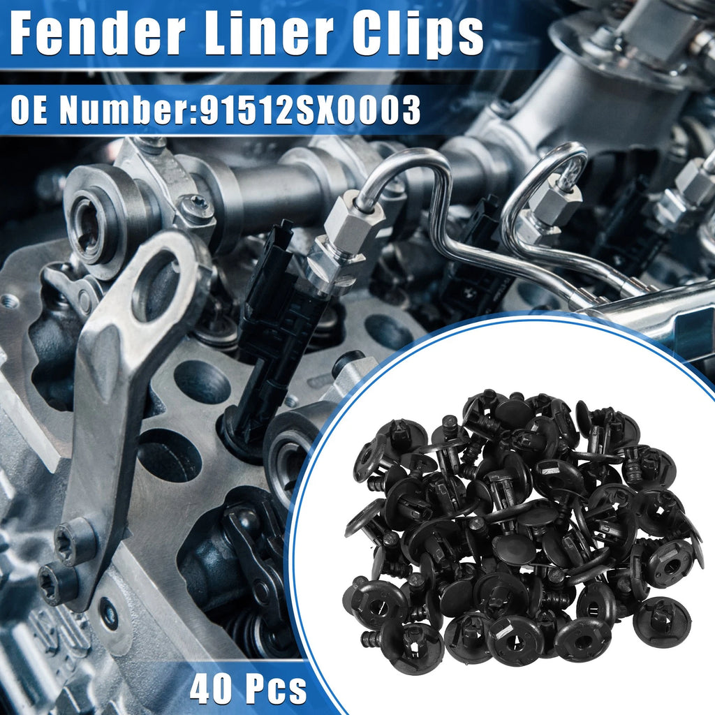 40 Pcs Fender Liner Clips for Honda