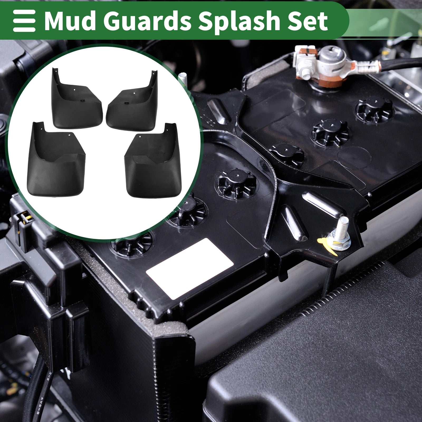 Mud Flaps Splash Guards for Chevrolet Trailblazer (2002–2009) W/ Mounts