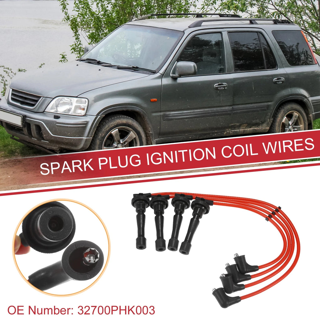 4PCS Spark Plug Wire Ignition Coil Cable for Acura Integra (1996–2001)
