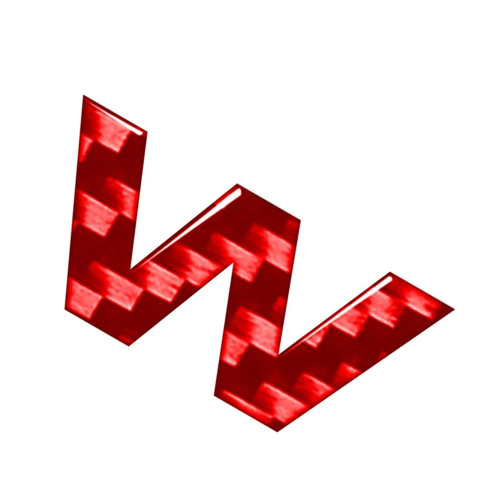 Red Lowercase Alphabet Letter Decals Stickers for