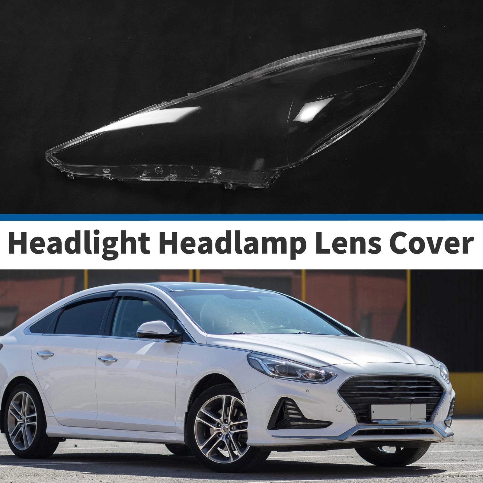 Front Left Headlight Lens Cover Replacement for Hyundai Sonata (2011–2014)