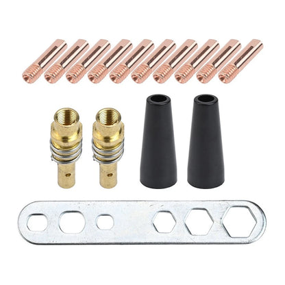 15PCS Contact Tips Kit for MIG Welding (0.6mm Nozzles, Wrench)