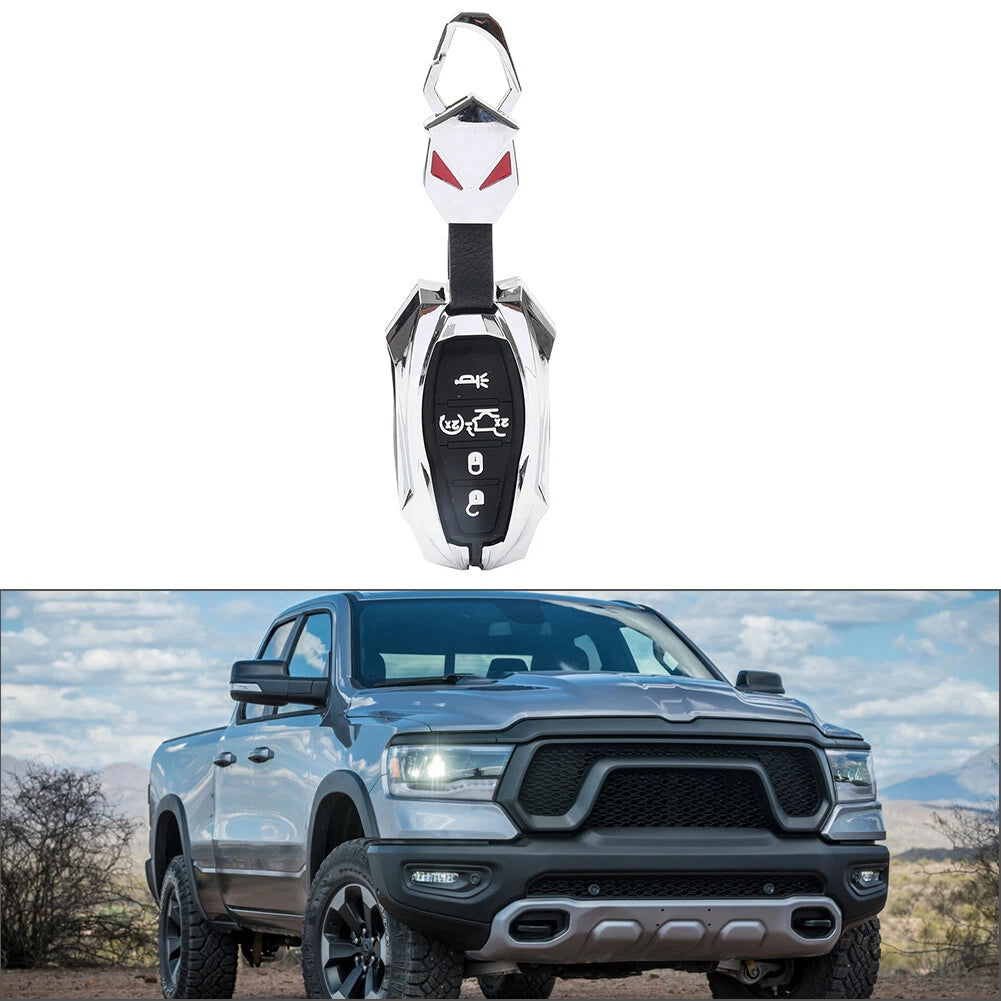 1x Silver Remote Key Shell Case for Dodge Ram 1500 (2019–2023)