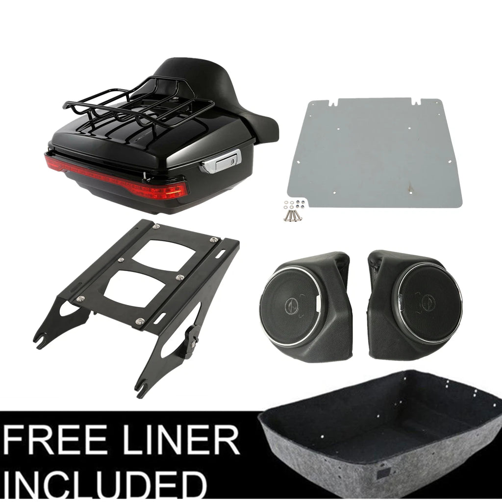 Trunk Light Speakers Mount Rack Pad for Harley Electra Glide (2014–2023)