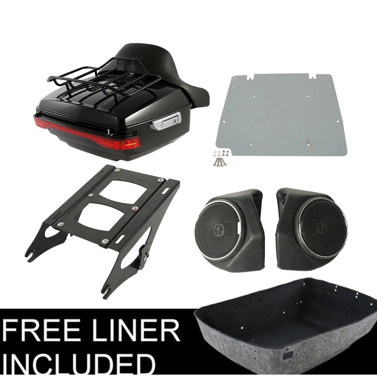 Trunk Light Speakers Mount Rack Pad for Harley Electra Glide (2014–2023)