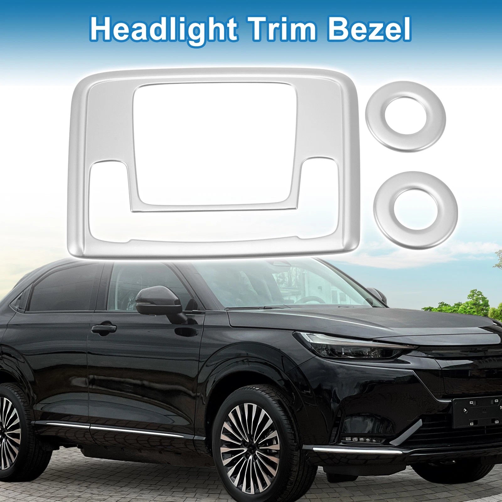 Car Rear Headlight Trim Bezel Replacement Set for Honda HR-V (2021–2022)