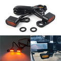 Front turn signal light mini light for harley 1996-17 Dyna models Black+Amber