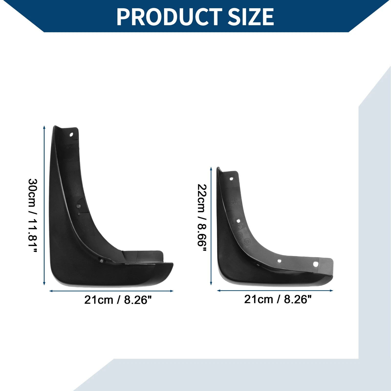 Set of 2 Mud Flaps Splash Guards for Chrysler 300C (2009–2012)