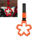 Cherry Blossom Ring Handle Strap for Train Bus (Black/Orange)