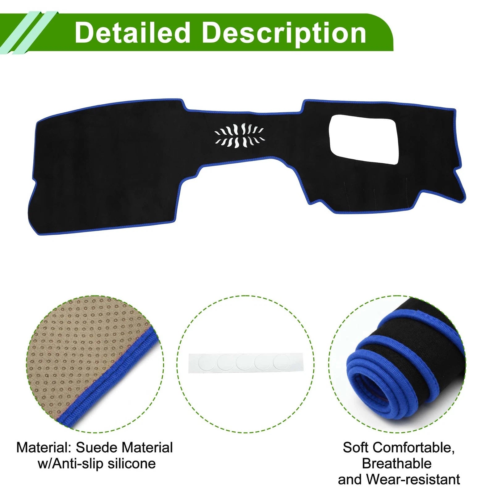 Dashboard Cover Mat for Mazda CX-30 (2020–2024) Sun Protector Black Blue