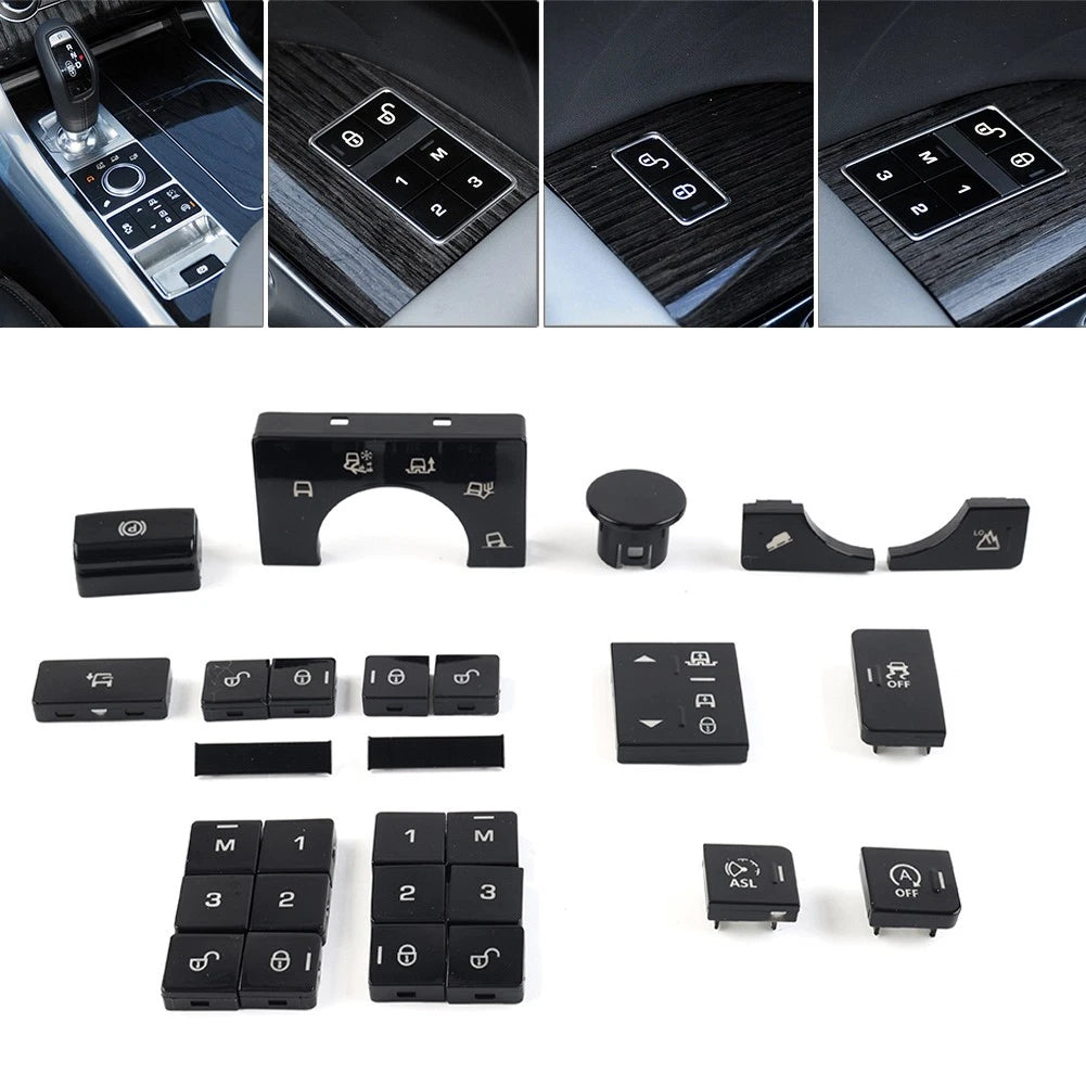 Power Window Switch Terrain Mode Button Cover Kit for Land Rover (2013–2017)
