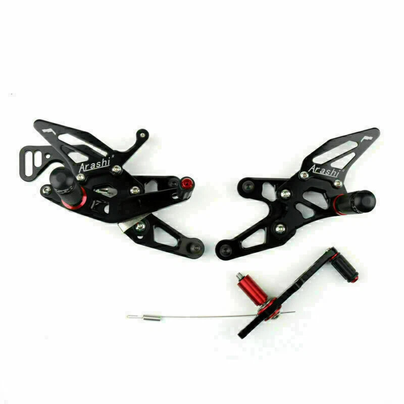 Aluminum Rearsets Footpegs Pedals for BMW S 1000 RR HP4 (2015–2018) Black T9