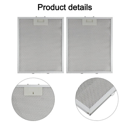 Set of 2 Metal Mesh Grease Filtration Filters 280x350mm